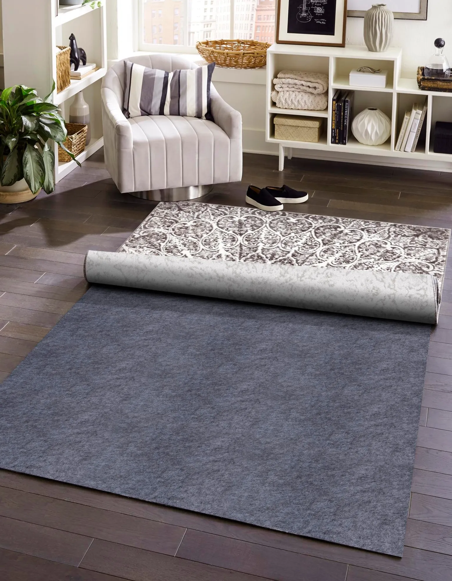 10' x 14' 1 Luxe Rectangle Area Rug Pad Floor Protection Pad for Under Rugs & Carpet Sound Dampening Underlayment Cushion
